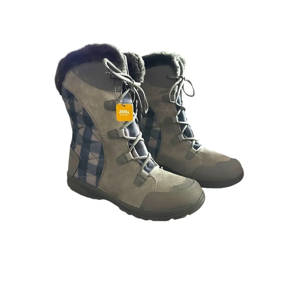 Columbia Women's Ice Maiden II Omni Grip Snow Boots - Size‎ 11 Charcoal/Blue